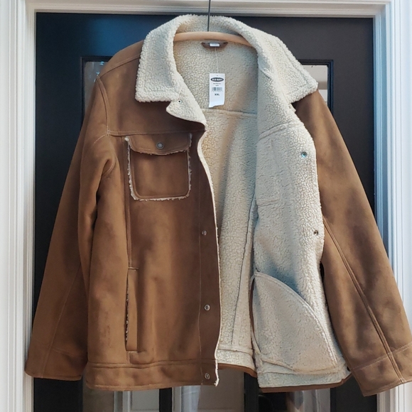NWT⭐ Old Navy Faux Suede & Sherpa Jacket - Picture 2 of 6